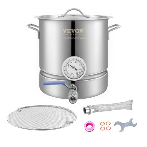 VEVOR Stainless Steel Kettle, 18.9 L Brewing Pot, Tri Ply Bottom for by Lemon Thalassa