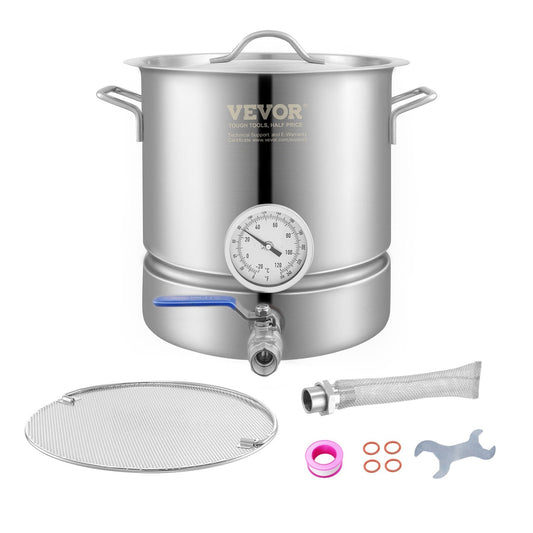 VEVOR Stainless Steel Kettle, 18.9 L Brewing Pot, Tri Ply Bottom for by Lemon Thalassa