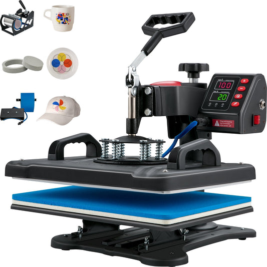 VEVOR Heat Press, 5 in 1 Heat Press Machine 30.48 x 38.1 cm, Clamshell by Lemon Thalassa