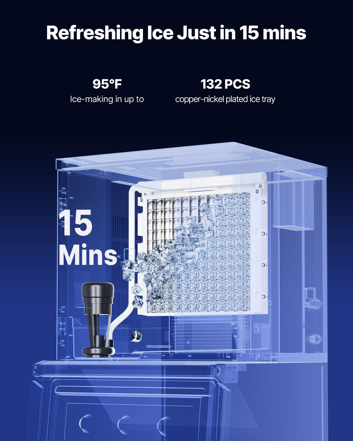 VEVOR Commercial Ice Maker 300 lbs/24 h Self-Cleaning Ice Machine - by Lemon Thalassa