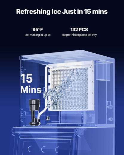 VEVOR Commercial Ice Maker 300 lbs/24 h Self-Cleaning Ice Machine - by Lemon Thalassa