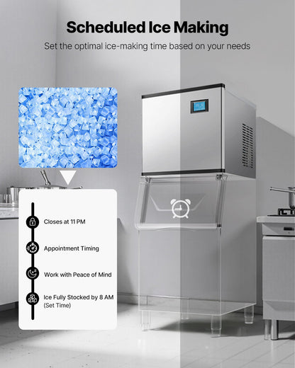 VEVOR Commercial Ice Maker 300 lbs/24 h Self-Cleaning Ice Machine - by Lemon Thalassa
