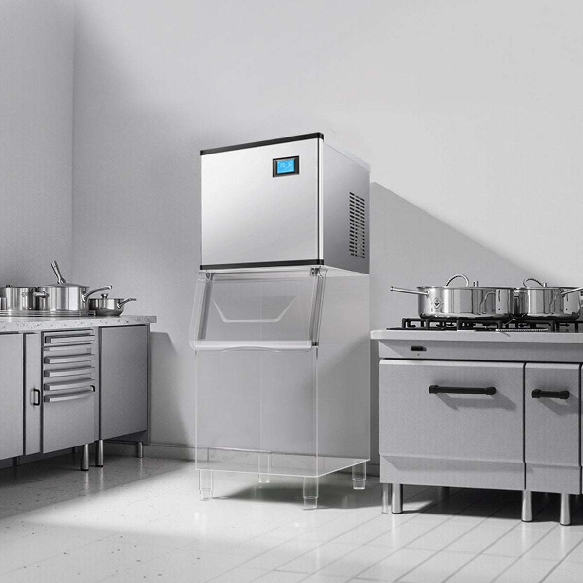 VEVOR Commercial Ice Maker 300 lbs/24 h Self-Cleaning Ice Machine - by Lemon Thalassa