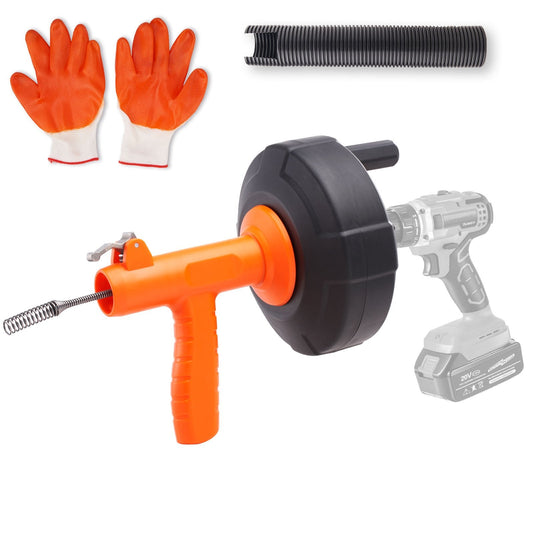 VEVOR Drain Auger 762 cm, Plumbing Snake Auto Feed, Plumbers Snake by Lemon Thalassa
