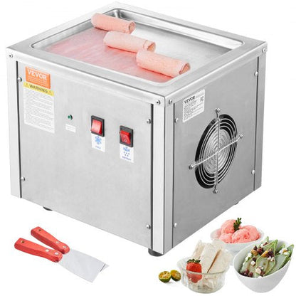 VEVOR Fried Ice Cream Roll Machine, 11" x 9.5" Stir-Fried Ice Cream by Lemon Thalassa