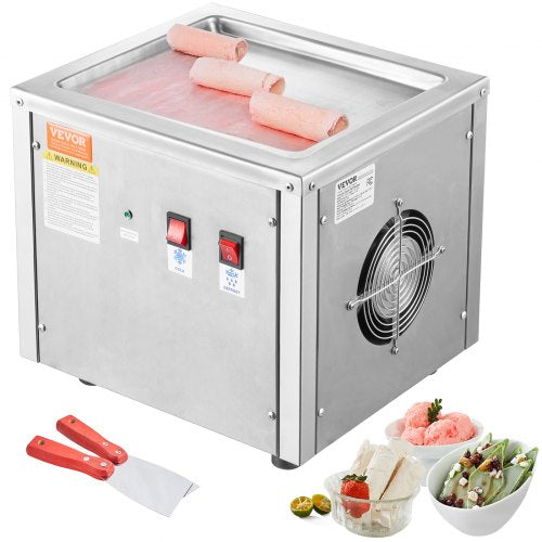 VEVOR Fried Ice Cream Roll Machine, 11" x 9.5" Stir-Fried Ice Cream by Lemon Thalassa