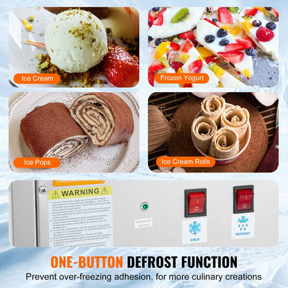 VEVOR Fried Ice Cream Roll Machine, 11" x 9.5" Stir-Fried Ice Cream by Lemon Thalassa