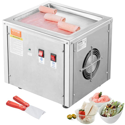 VEVOR Fried Ice Cream Roll Machine, 11" x 9.5" Stir-Fried Ice Cream by Lemon Thalassa