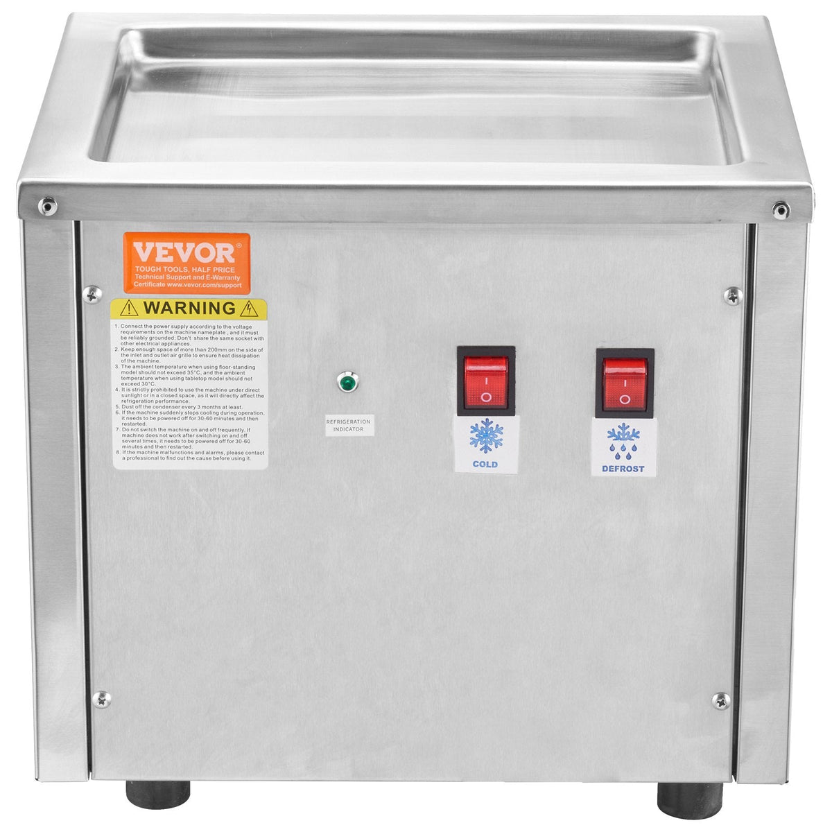 VEVOR Fried Ice Cream Roll Machine, 11" x 9.5" Stir-Fried Ice Cream by Lemon Thalassa