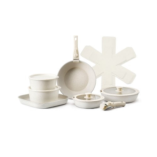 VEVOR 17 Piece Pots and Pans Set Nonstick, Detachable Handle Cookware, by Lemon Thalassa