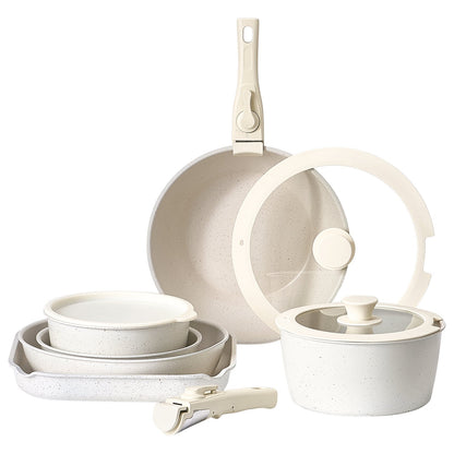 VEVOR 17 Piece Pots and Pans Set Nonstick, Detachable Handle Cookware, by Lemon Thalassa