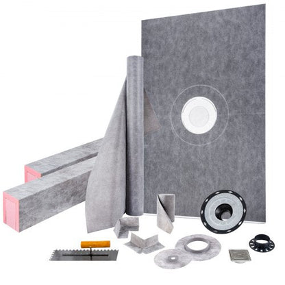 VEVOR Shower Curb Kit, 48\"x72\" Watertight Shower Curb Overlay with by Lemon Thalassa