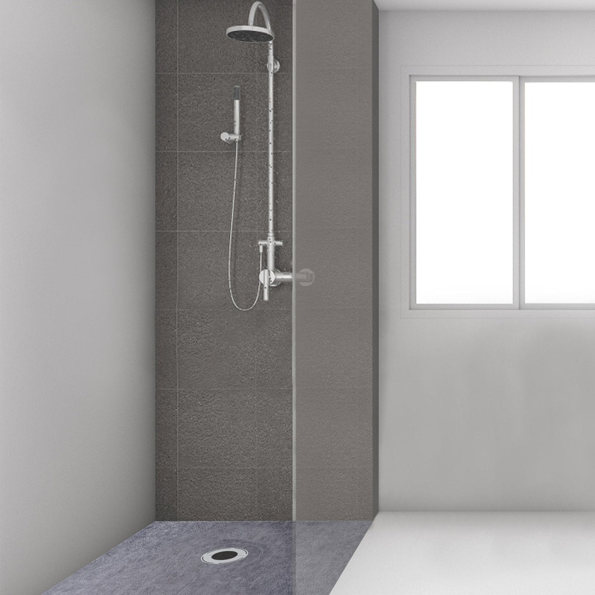 VEVOR Shower Curb Kit, 48\"x72\" Watertight Shower Curb Overlay with by Lemon Thalassa