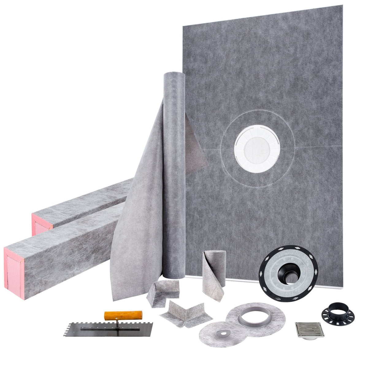 VEVOR Shower Curb Kit, 48\"x72\" Watertight Shower Curb Overlay with by Lemon Thalassa