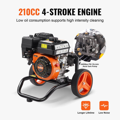 VEVOR Gas Pressure Washer, 3400 PSI 2.6 GPM, Gas Powered Pressure by Lemon Thalassa