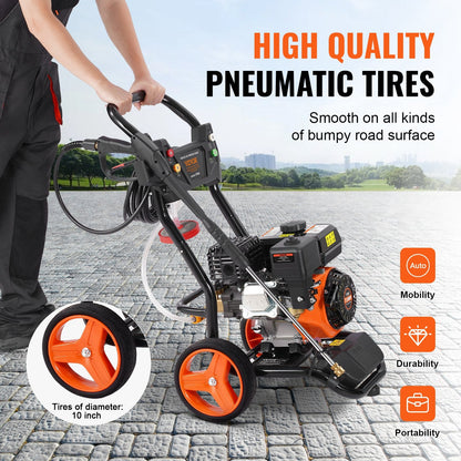 VEVOR Gas Pressure Washer, 3950 PSI 10L/min, 2.6 GPM Gas Powered by Lemon Thalassa
