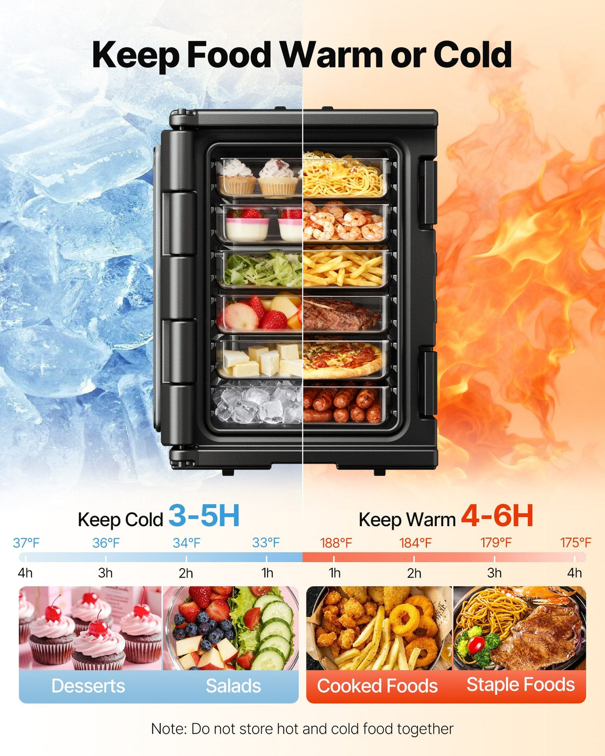 VEVOR Insulated Food Pan Carrier, 90 L Hot Box for Catering, LLDPE by Lemon Thalassa