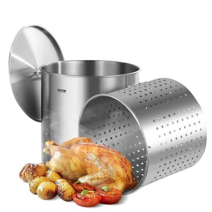 VEVOR Stainless Steel Stockpot, 100 Quart Large Cooking Pots, Cookware by Lemon Thalassa