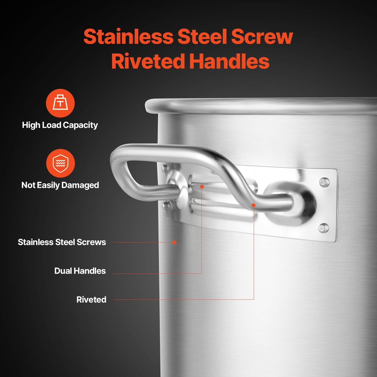 VEVOR Stainless Steel Stockpot, 100 Quart Large Cooking Pots, Cookware by Lemon Thalassa