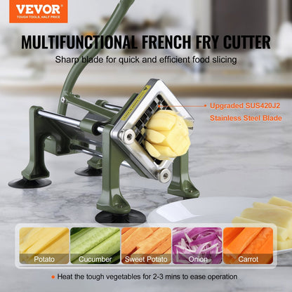 VEVOR French Fry Cutter, Potato Slicer with 1/2-Inch Stainless Steel by Lemon Thalassa