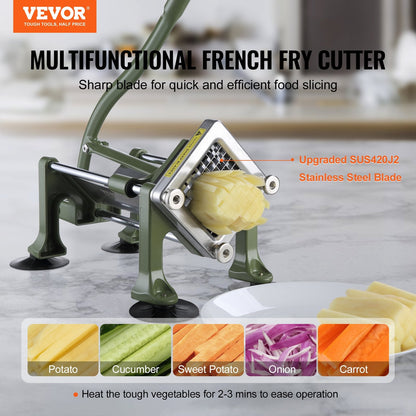 VEVOR French Fry Cutter, Potato Slicer with 1/2-Inch and 3/8-Inch by Lemon Thalassa