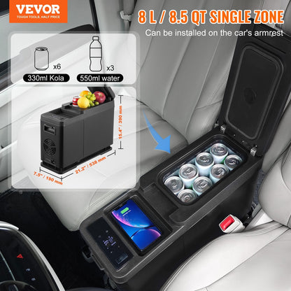 VEVOR Car Refrigerator, 12 Volt Car Armrest Refrigerator Fridge, 8 L by Lemon Thalassa
