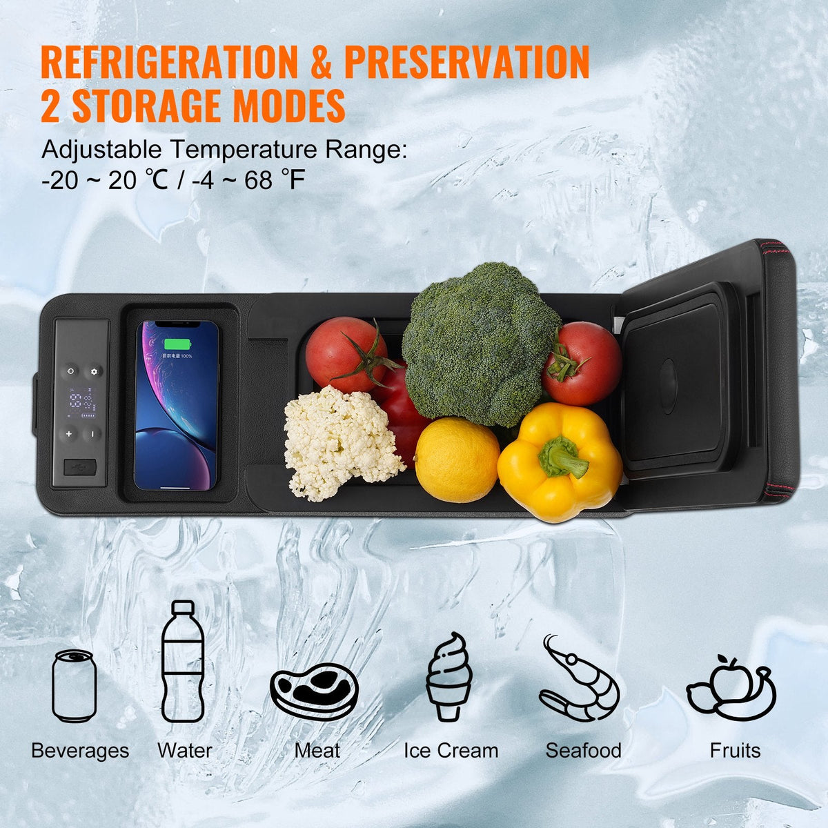 VEVOR Car Refrigerator, 12 Volt Car Armrest Refrigerator Fridge, 8 L by Lemon Thalassa