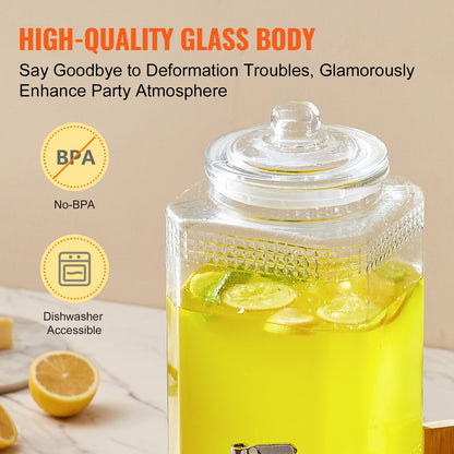 VEVOR Beverage Dispenser, 1.5 Gallon/5.5 L Drink Dispensers for by Lemon Thalassa
