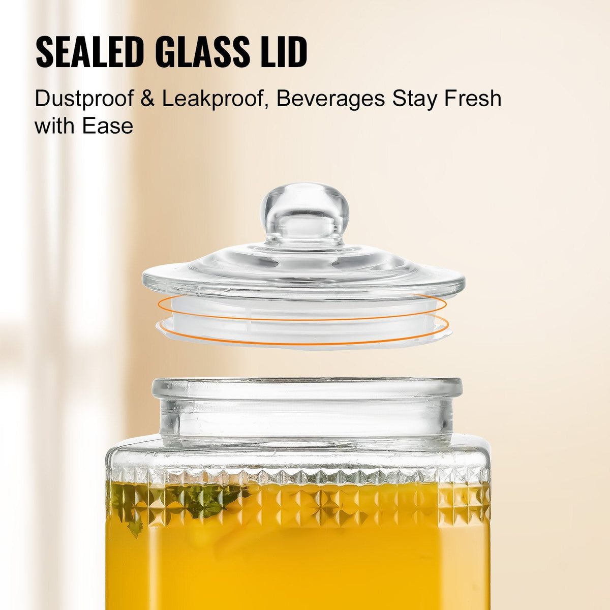 VEVOR Beverage Dispenser, 1.5 Gallon/5.5 L Drink Dispensers for by Lemon Thalassa