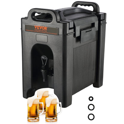 VEVOR Insulated Beverage Dispenser, 9.5 L, Food-grade LDPE Hot and by Lemon Thalassa