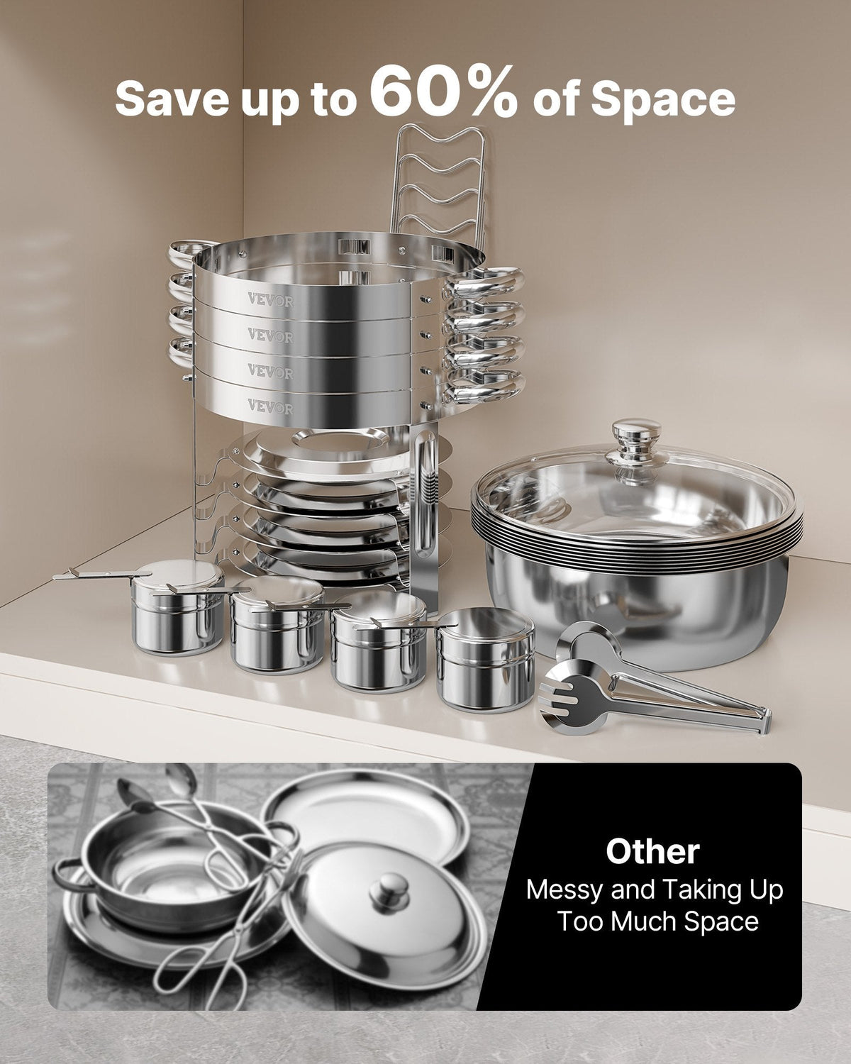 VEVOR Chafing Dish Buffet Set, 5 Qt 4 Pack, Stainless Steel Chafer by Lemon Thalassa