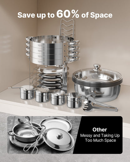 VEVOR Chafing Dish Buffet Set, 5 Qt 4 Pack, Stainless Steel Chafer by Lemon Thalassa