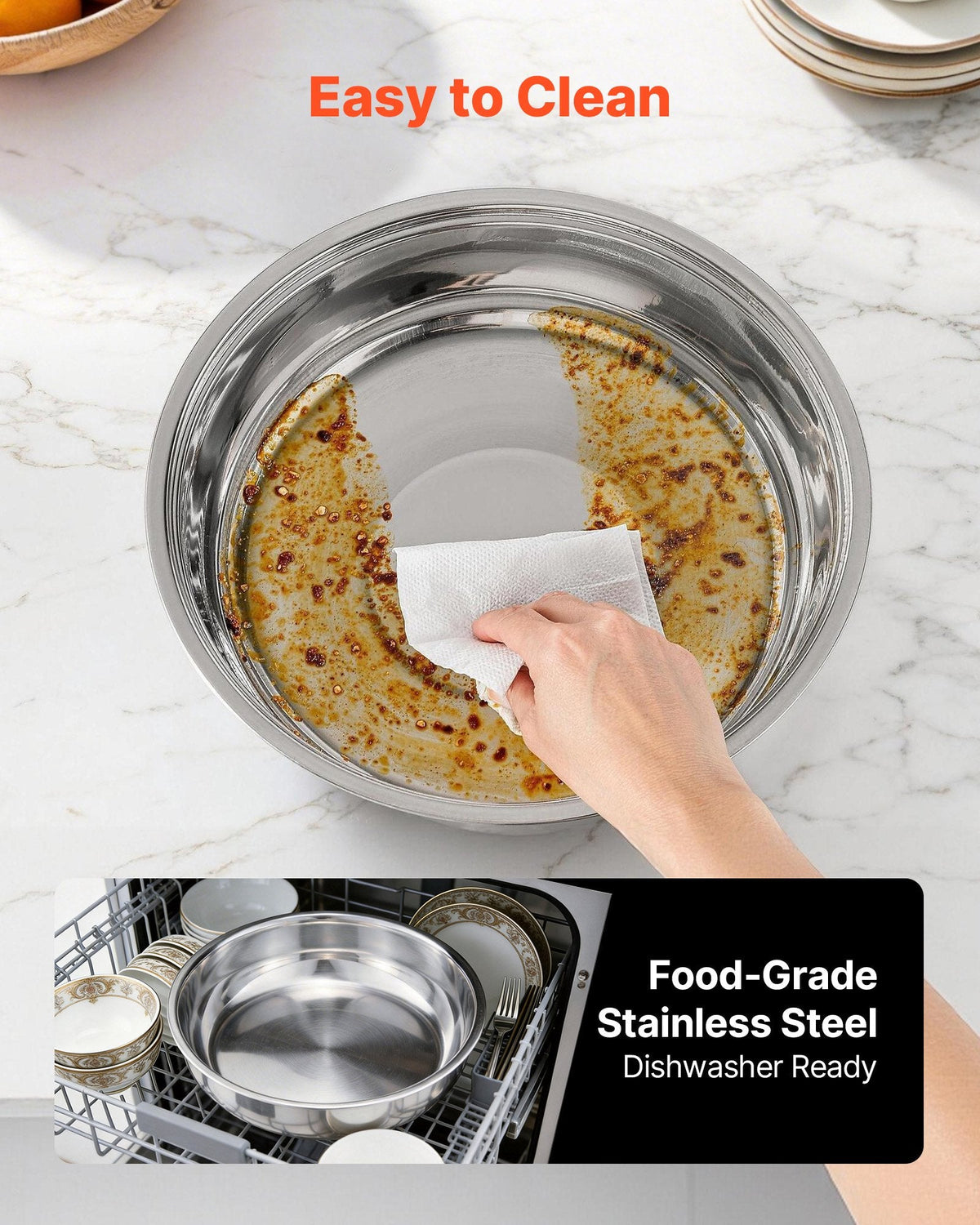 VEVOR Chafing Dish Buffet Set, 5 Qt 4 Pack, Stainless Steel Chafer by Lemon Thalassa