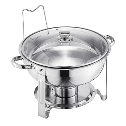 VEVOR Chafing Dish Buffet Set, 5 Qt 4 Pack, Stainless Steel Chafer by Lemon Thalassa