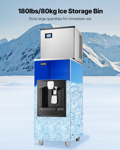 VEVOR Ice Dispenser, Ice Storage Bin with 180 Lbs Storage Capacity, 20 by Lemon Thalassa