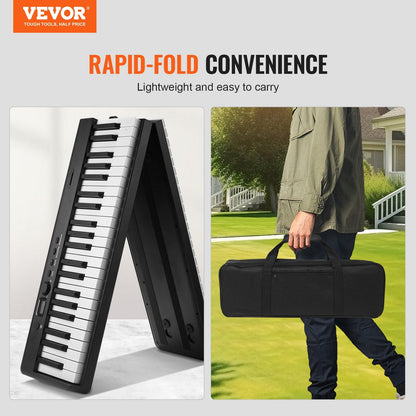 VEVOR 88 Key Folding Keyboard Piano, Bluetooth & MIDI, Portable by Lemon Thalassa