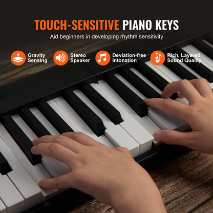 VEVOR 88 Key Folding Keyboard Piano, Bluetooth & MIDI, Portable by Lemon Thalassa