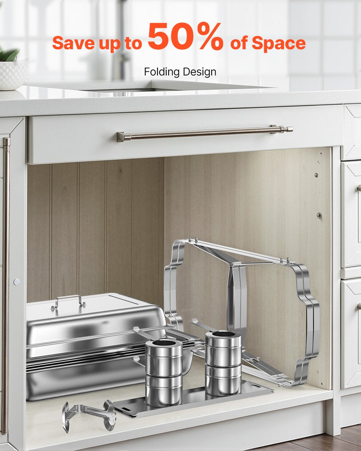 VEVOR Chafing Dish Buffet Set, 8 Qt 4 Pack, Stainless Steel Chafer by Lemon Thalassa