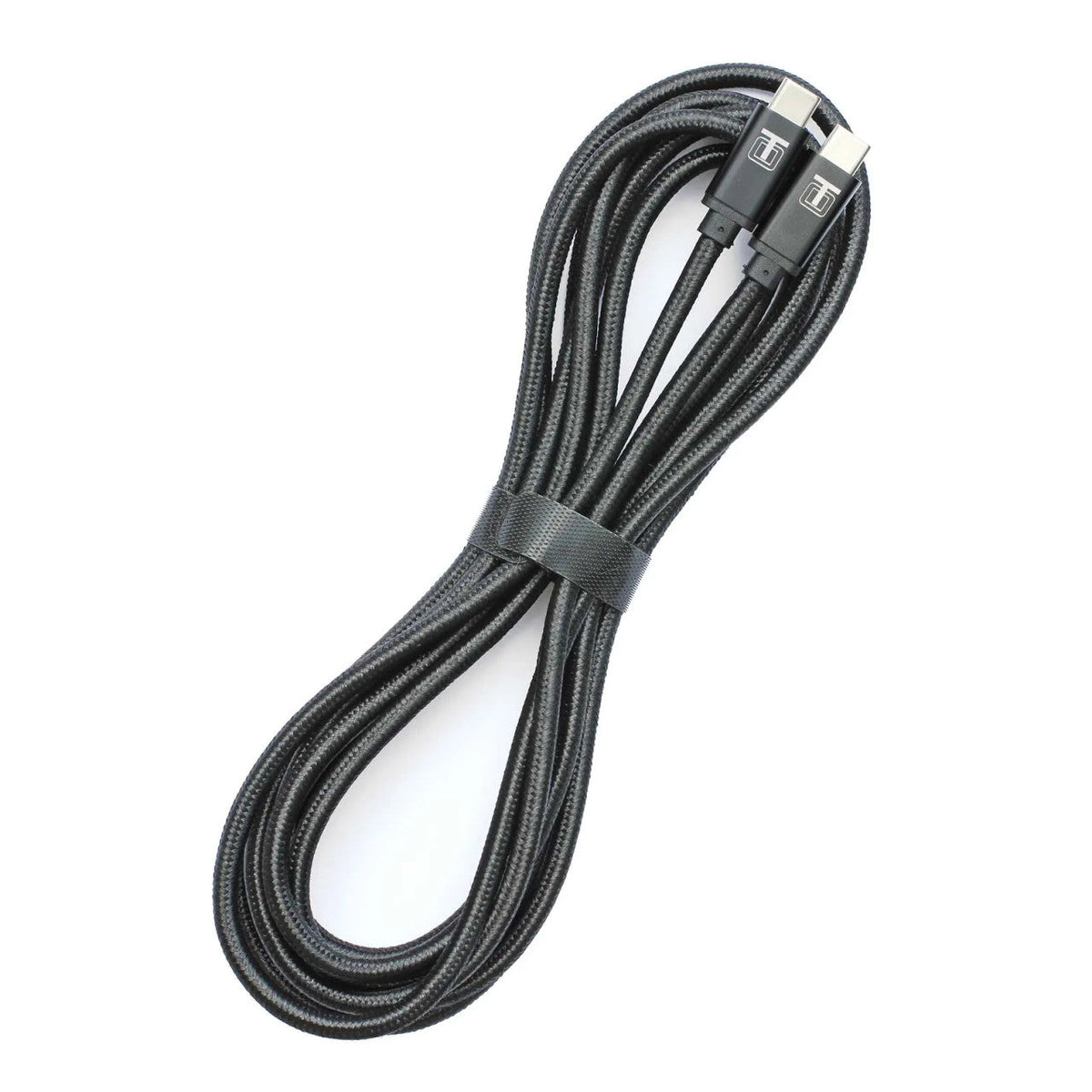 USB-C 3.0 Cable 10ft Black Nylon Braided Fast Charge by Thought Out