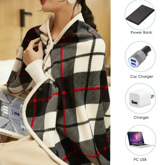 USB Electric Heated CozyGlow Heated WrapWearable Heated BlanketTorqelo.com
