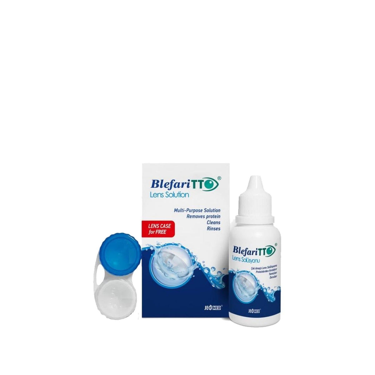 TTO Blefaritto Lens Solution - 60ml Contact Lens Care for Hygiene & Comfort by Beauty Care Bag