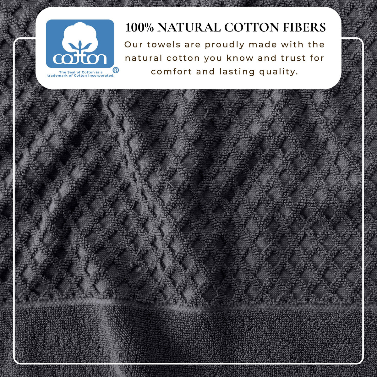 Cotton Diamond Waffle Weave Bath Towel Set - Grayson Collection by Great Bay Home