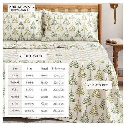 Turkish Cotton Flannel Sheet Set - Elevated Holiday Collection by Great Bay Home