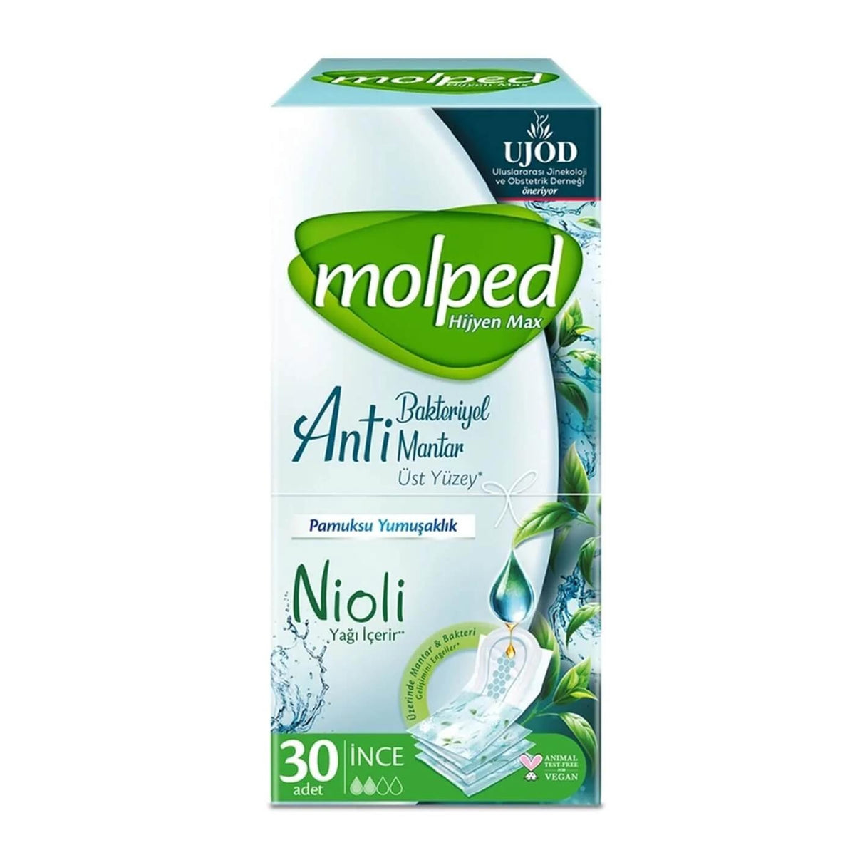 Molped Max Thin Daily Pantyliners for Freshness 30 Count by Beauty Care Bag