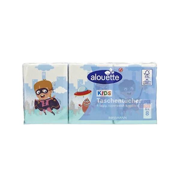 Alouette soft 4-layer tissue paper for kids, 6 x 8 pack