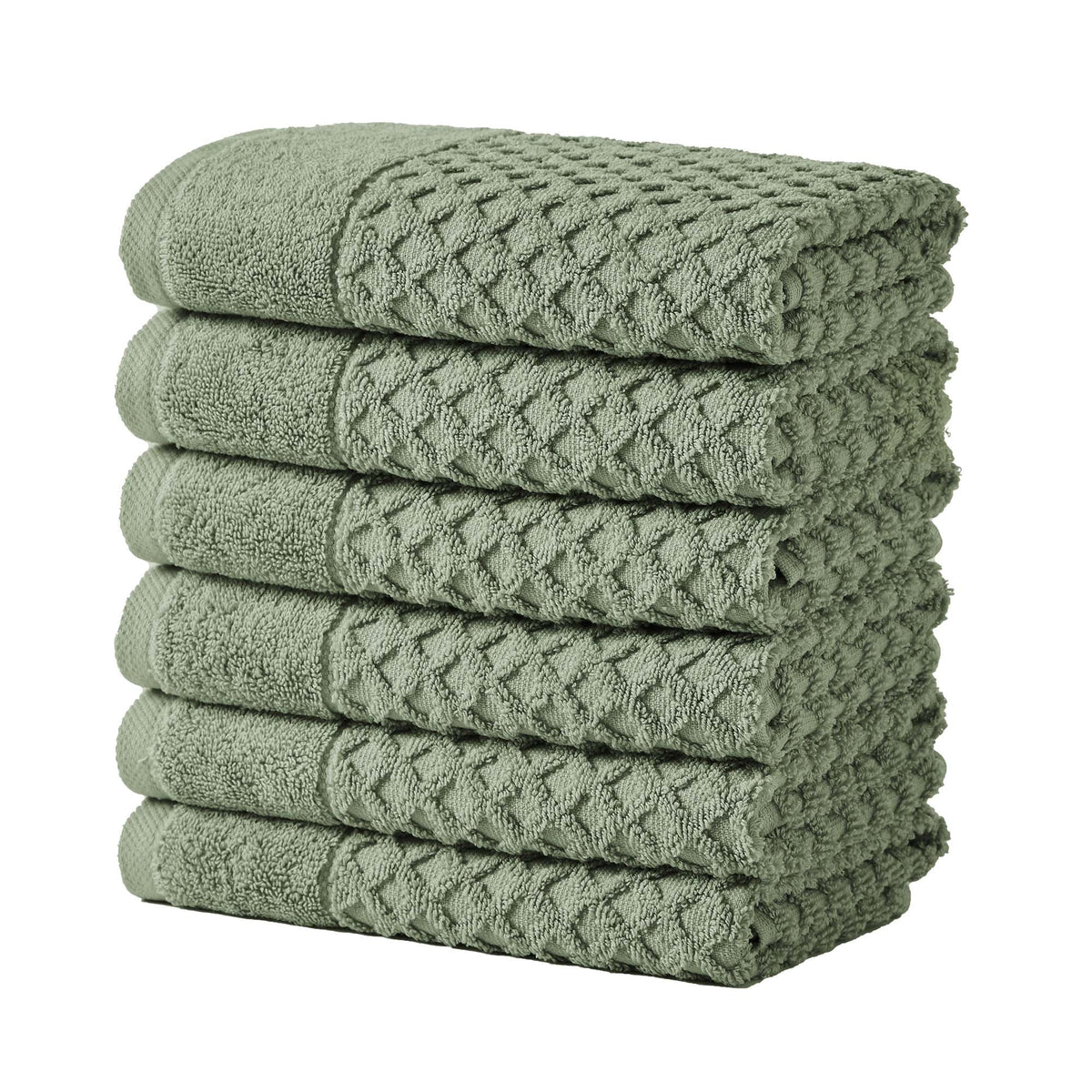 Cotton Diamond Waffle Weave Bath Towel Set - Grayson Collection by Great Bay Home