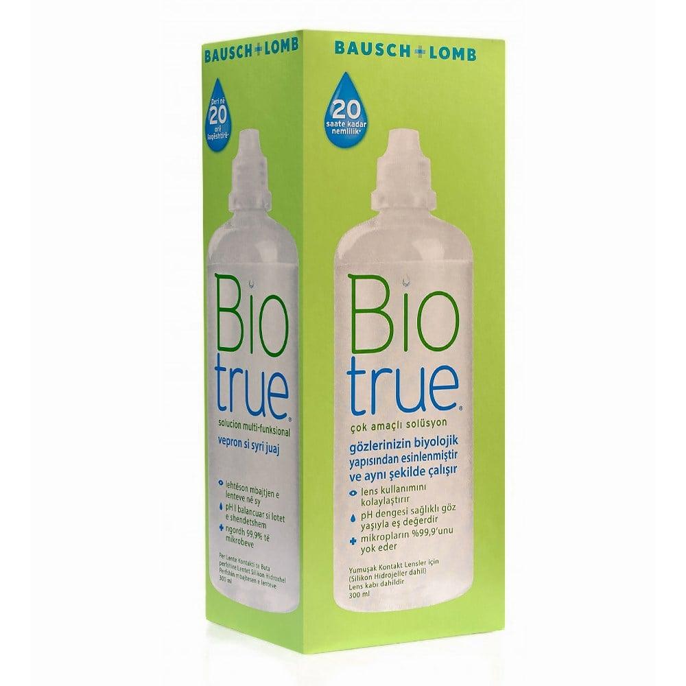 Bausch & Lomb Biotrue Contact Lens Solution 300 ml - Multi-Purpose Lens Care for Comfort and Hygiene by Beauty Care Bag