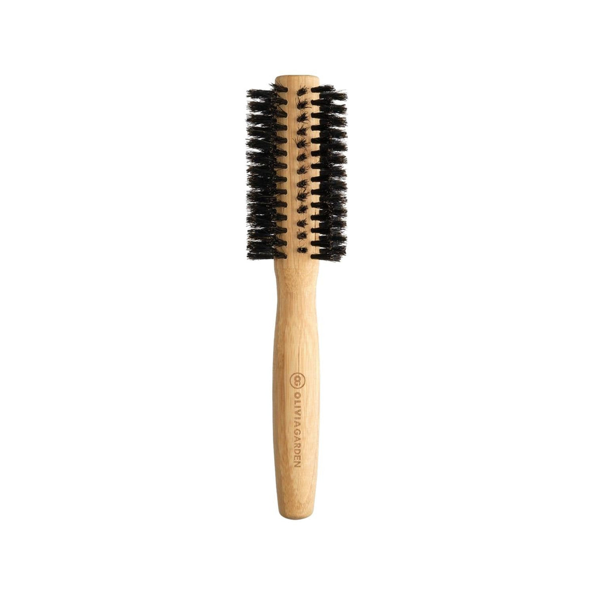 Olivia Garden Bamboo Touch Blowout Boar Bristle Hair Brush - 15mm Round Brush for Volume & Shine - Eco-Friendly Styling Brush by Beauty Care Bag