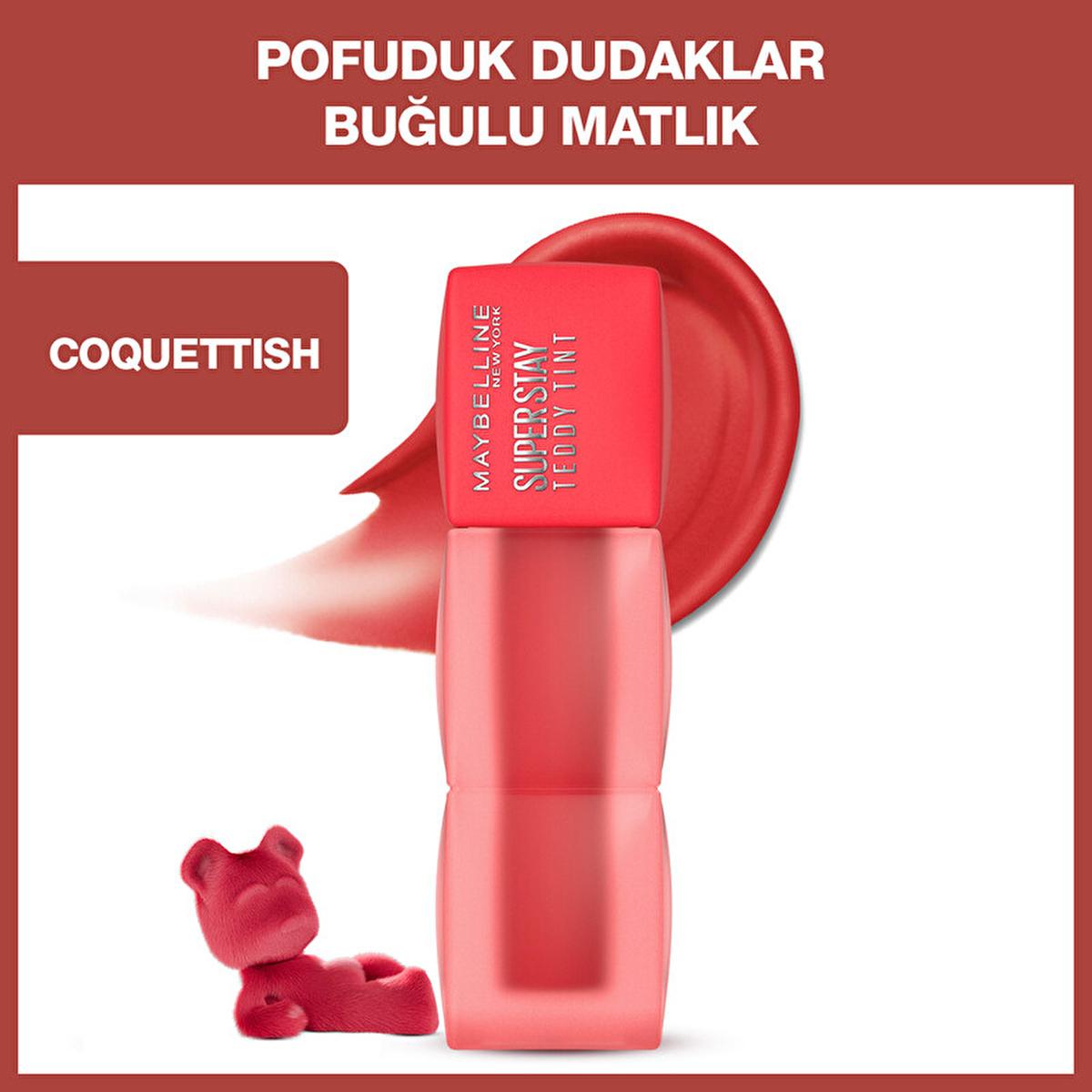 Maybelline Super Stay Teddy Tint: Long-Lasting Liquid Matte Lip & Cheek Stain - Buildable Color, All-Day Wear by Beauty Care Bag