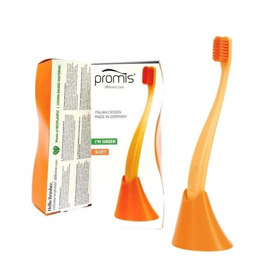 Promis Box Orange Toothbrush and Holder Set by Beauty Care Bag